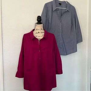 Worthington 2X Button Down Front Shirts…. lot of 2